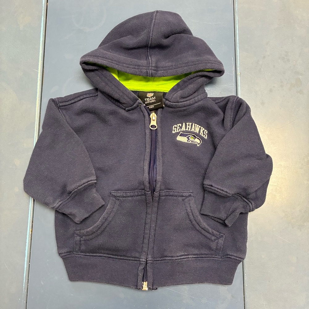 NFL Kids Hoodie - Dark Blue with Lime Accents